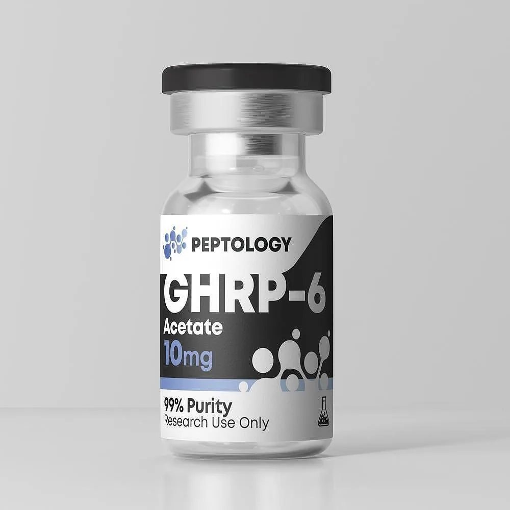 GHRP-6 10 mg – greliini mimeetik (GHS-R1a agonist) pulseeriva GH sekretsiooni uurimiseks